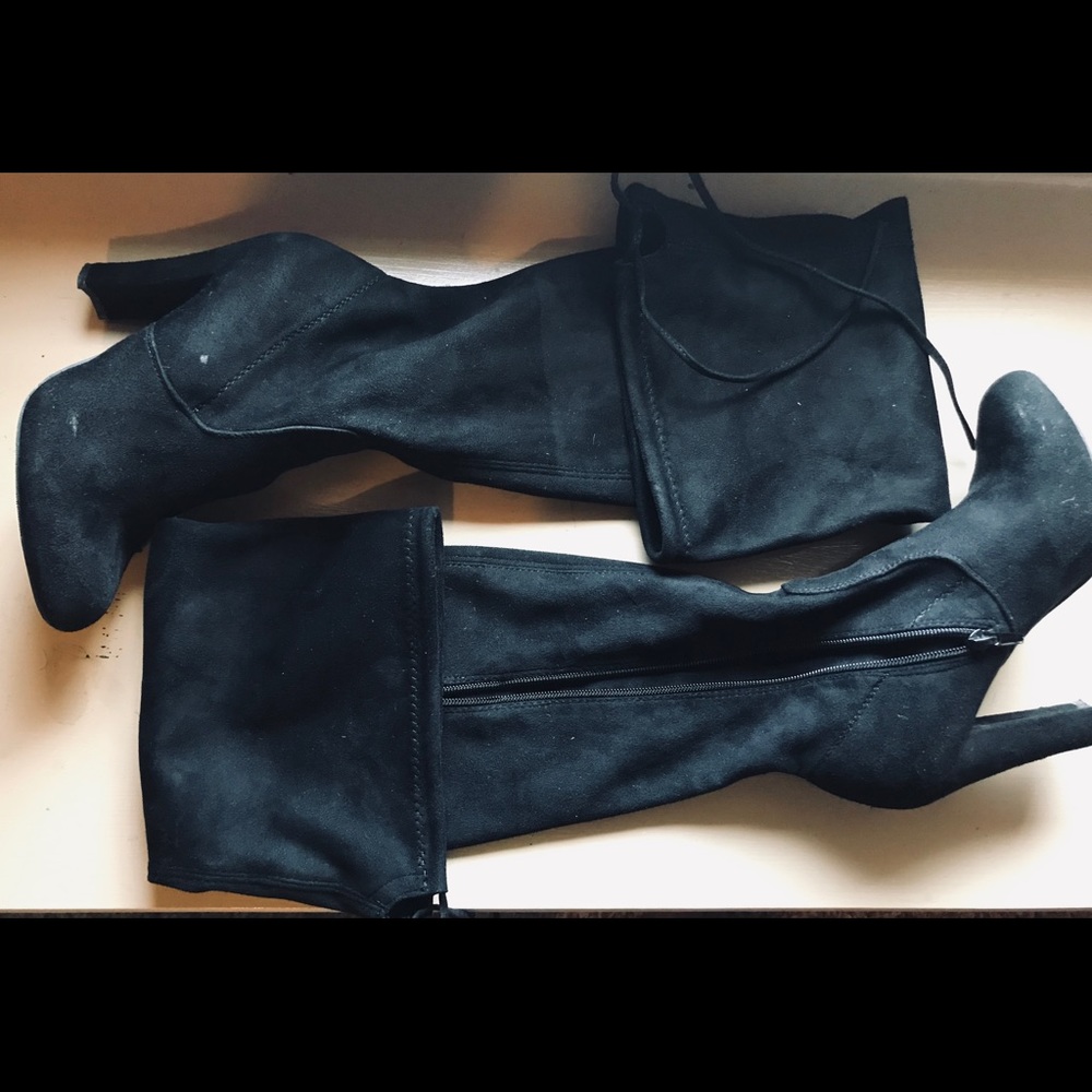 Black Knee-High Boots